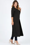 Plus Size Slit front  Maxi Top