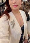 Bow rhinestone Cardigan