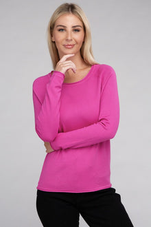  Viscose Round Neck Basic Sweater