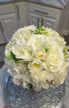 White Roses Bottle Bouquet Topper