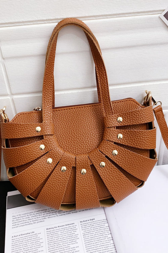 Leather Handbag in Caramel