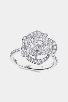  Moissanite Flower Shape Ring