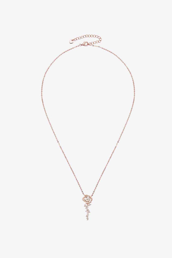 Rose Gold-Plated Pendant Necklace in 925 Sterling Silver 18K