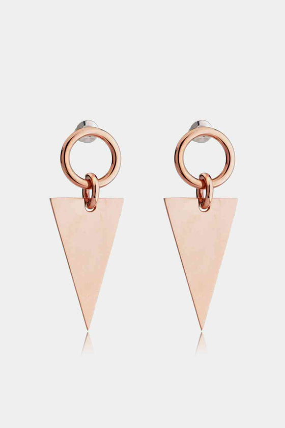 Stainless Steel Triangle Dangle Earrings