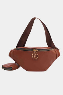  PU Leather Sling Bag with Small Purse