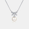 Natural Pearl Pendant Moissanite 925 Sterling Silver Necklace