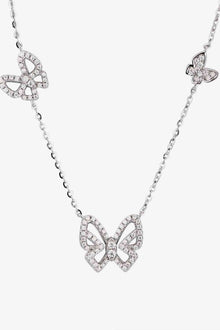  Moissanite Butterfly Shape Necklace