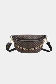  Printed PU Leather Sling Bag